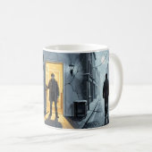 Mug Affiche de la scène de conflit Restez ou partez (Devant droit)