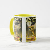 Mug Affiche de magie vintage, magicien Bancroft et lio (Devant gauche)