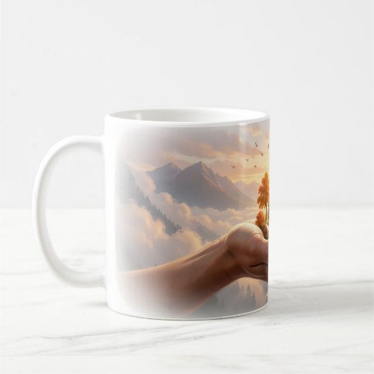 Mug Affiche de paysage fantastique Hope in Hand (Gauche)