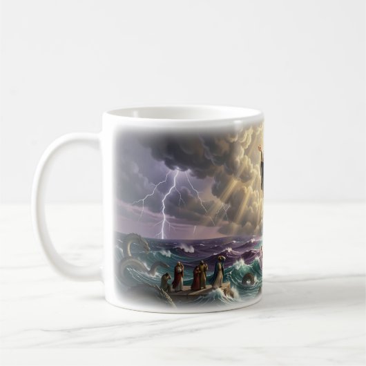 Mug Affiche de protection divine 'Dieu vous voit' (Gauche)