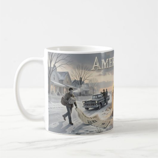 Mug Affiche de route nostalgie American Pie (Gauche)