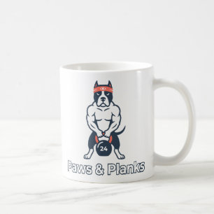 Mug Affiche de salle de sport Chien musclé Paws & Plan