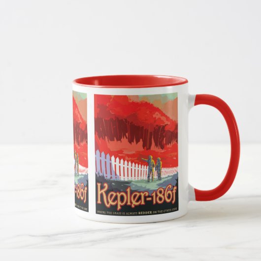 Mug Affiche de science-fiction sur les voyages futurs (Droite)