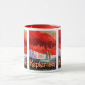 Mug Affiche de science-fiction sur les voyages futurs (Centre)