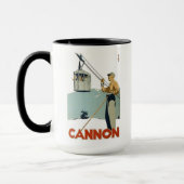 Mug Affiche de ski de canon (Gauche)
