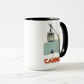 Mug Affiche de ski de canon (Devant droit)