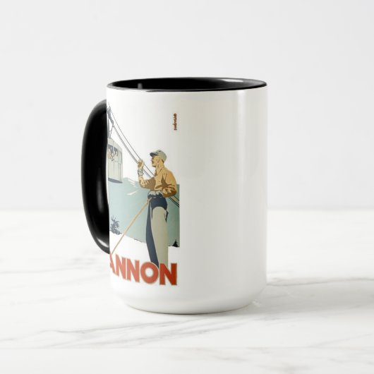 Mug Affiche de ski de canon (Devant gauche)