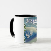 Mug Affiche de ski Sundown Hartford Connecticut (Devant gauche)
