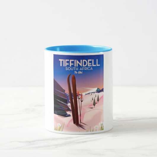 Mug Affiche de ski Tiffindell Afrique du Sud (Centre)