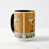Mug Affiche de style milieu du siècle moderne Martini (Devant gauche)