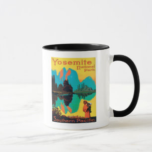 Mug Affiche de touristes - parc national de Yosemite,
