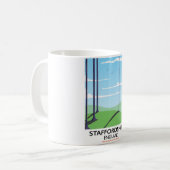 Mug affiche de train Staffordshire Angleterre (Devant gauche)