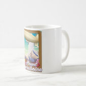 Mug Affiche de vacances du dirigeable du mont Assinibo (Devant droit)