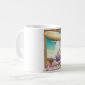 Mug Affiche de vacances du dirigeable du mont Assinibo (Devant gauche)