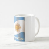 Mug Affiche de vacances du drapeau national d'Argentin (Devant droit)