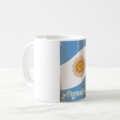 Mug Affiche de vacances du drapeau national d'Argentin (Devant gauche)