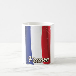 Mug Affiche de vacances du drapeau national de France