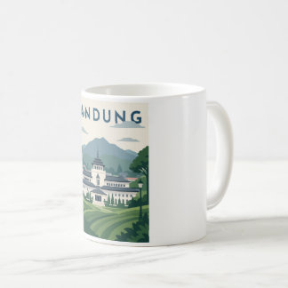 Mug Affiche de voyage à Bandung Indonésie