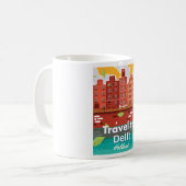 Mug Affiche de voyage à Delft Hollande (Devant gauche)
