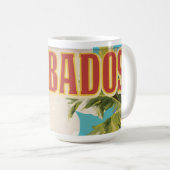 Mug Affiche de voyage à la Barbade (Devant droit)