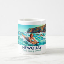 Affiche de voyage à Newquay, Cornouailles Surf