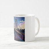 Mug Affiche de voyage à San Francisco (Devant droit)
