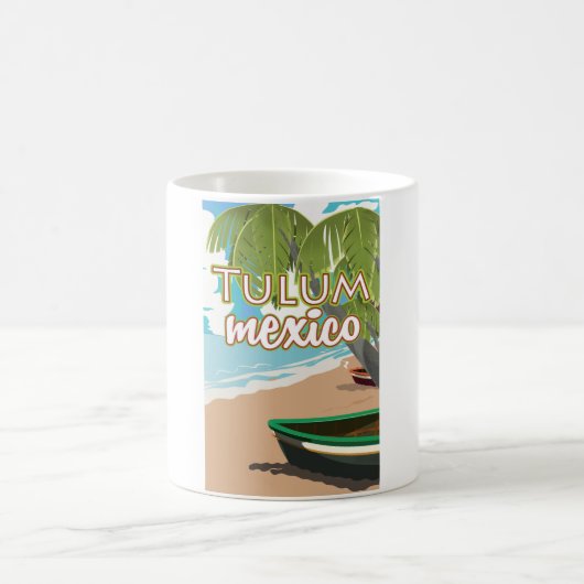 Mug Affiche de voyage à Tulum, Mexique (Centre)