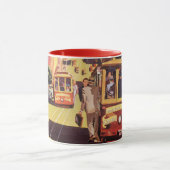 Mug Affiche de voyage ancienne des voitures à câble de (Centre)
