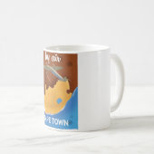 Mug Affiche de voyage au Cap Afrique du Sud (Devant droit)
