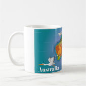 Mug Affiche de voyage carte d'Australie (Gauche)