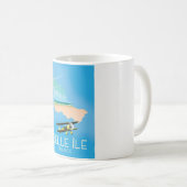 Mug Affiche de voyage de Belle Île, France. (Devant droit)