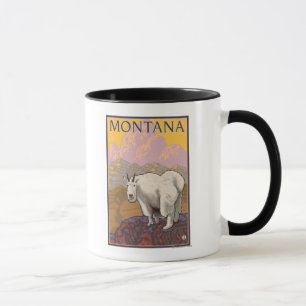 Mug Affiche de voyage de GoatMontanaVintage de