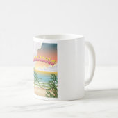 Mug Affiche de voyage de la plage de Lanzarote (Devant droit)