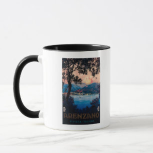 Mug Affiche de voyage de la Riviera d'Italien