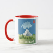 Mug Affiche de voyage de la Suisse (Gauche)