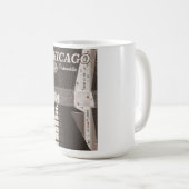 Mug Affiche de voyage de la ville de Chicago (Devant droit)