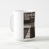 Mug Affiche de voyage de la ville de Chicago (Devant gauche)