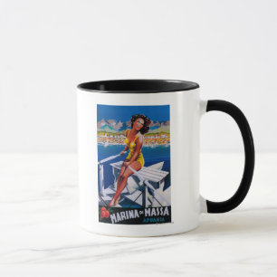 Mug Affiche de voyage de marina de Massa