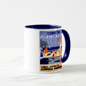 Mug Affiche de voyage de Miami Beach 1925 (Devant droit)