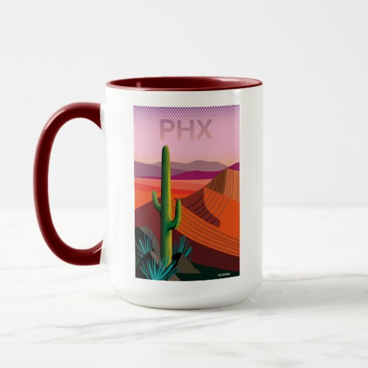 Mug Affiche de voyage de Phoenix Arizona | (Gauche)
