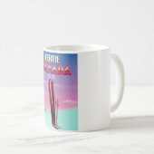 Mug Affiche de voyage de ski à Fernie Canada. (Devant droit)