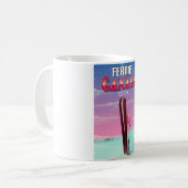 Mug Affiche de voyage de ski à Fernie Canada. (Devant gauche)