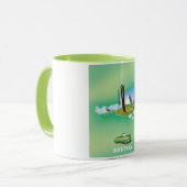 Mug Affiche de voyage de ski en Autriche (Devant gauche)