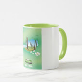 Mug Affiche de voyage de ski en Autriche (Devant droit)