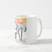 Mug Affiche de voyage de ski en Suisse (Devant droit)