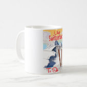 Mug Affiche de voyage de ski en Suisse (Devant gauche)