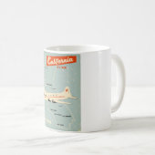 Mug Affiche de voyage de style californien des années  (Devant droit)