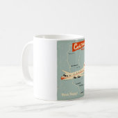 Mug Affiche de voyage de style californien des années  (Devant gauche)