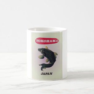 Mug Affiche de voyage de style vintage Yokohama Japon