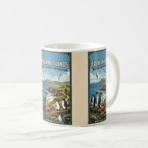 Mug Affiche de voyage des îles Falkland